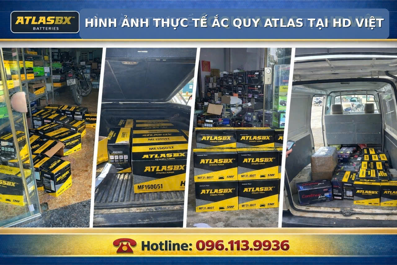 Ắc quy Atlas tại Hà Nội của HD Việt
