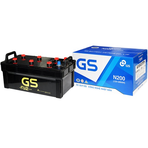 Ắc quy GS N200 giá rẻ được sản xuất tại nhà máy GS Việt Nam