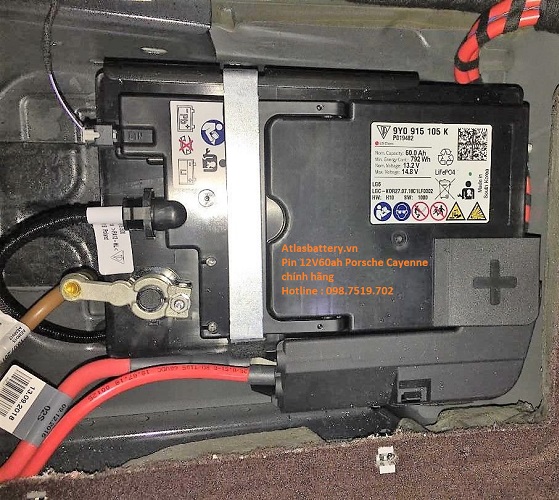 Pin 12V60ah cho xe Porsche được Atlasbattery phân phối chính hãng
